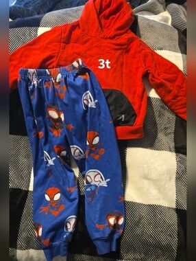 Spider-Man Blue & Red Jogger Set - 3T